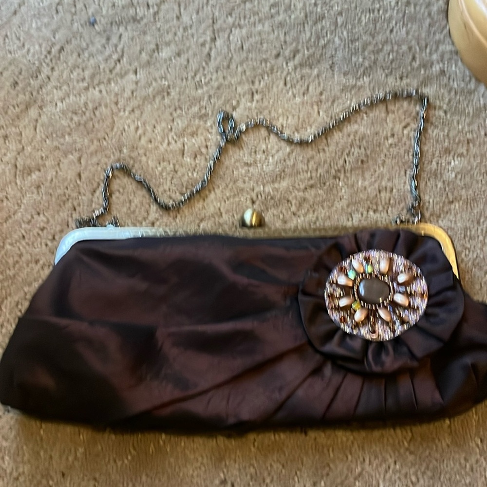 Vintage deep purple beaded purse